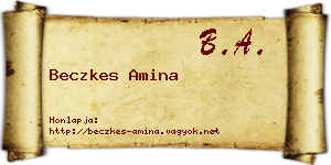 Beczkes Amina névjegykártya